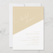 Champagne Gold und Ivory Geometrisches Brautparty Einladung (Vorderseite)