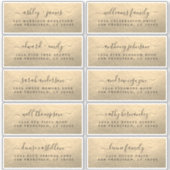 Champagne Gold Wedding Guest Address Labels (Vorderseite)