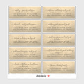 Champagne Gold Wedding Guest Address Labels (Blatt)