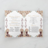 Champagne Gold Western Charro Quinceñera Programm (Innenseite)