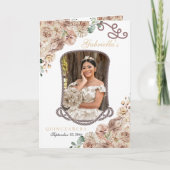 Champagne Gold Western Charro Quinceñera Programm (Vorderseite)