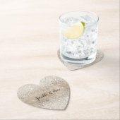 Champagne Gold White Glitzy Glitzer Untersetzer (Vor Ort)