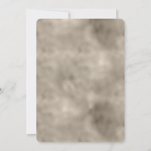 Champagne Gold White Glitzy Glitzer Wedding Einladung (Rückseite)