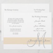Champagne Gray Wedding | Monogramm (Vorne/Hinten)