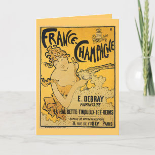 "CHAMPAGNE!" Greeting Card Karte