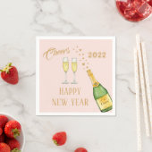 Champagne Happy New Year Napkins Serviette (Beispiel)