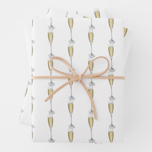 Champagne Hearts Geschenkpapier Set (Beispiel)