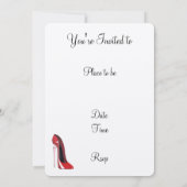 Champagne Heel Stiletto Bachelorette Einladung (Rückseite)