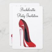 Champagne Heel Stiletto Bachelorette Einladung (Vorne/Hinten)