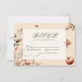 Champagne Herbst Ernte Hochzeit RSVP Botanisch