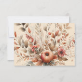 Champagne Herbst Ernte Hochzeit RSVP Botanisch (Rückseite)