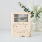 Champagne Herbsthochzeit Dankbarkeit Danke Karte (Stehend Vorderseite)