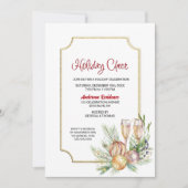 Champagne Holiday Party Einladung (Vorderseite)