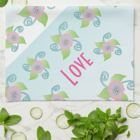 Champagne Ice Blue Geschirrtuch (Gefaltet)