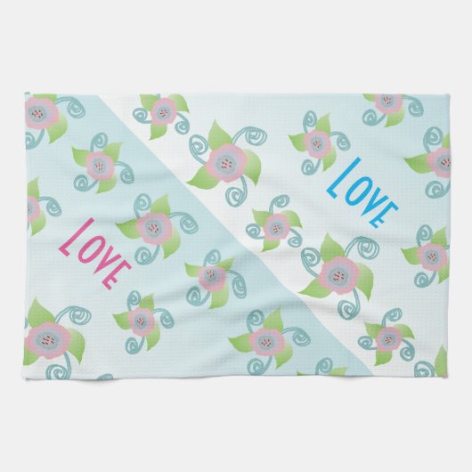 Champagne Ice Blue Geschirrtuch (Horizontal)