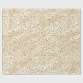 Champagne Imitate Glitzer Leopard Print Geschenkpapier (Flach)