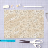 Champagne Imitate Glitzer Leopard Print Seidenpapier (Handwerk)
