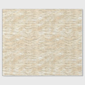Champagne Imitate Glitzer Zebra Stripes Geschenkpapier (Flach)
