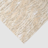 Champagne Imitate Glitzer Zebra Stripes Seidenpapier (Ausschnitt)