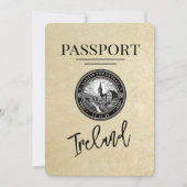 Champagne Ireland Passport Save the Date (Vorderseite)