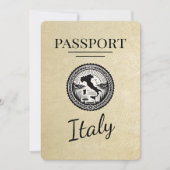 Champagne Italy Passport Save The Date (Vorderseite)