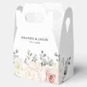 Champagne Ivory Blush Pink Blumengrün Hochzeit Geschenkschachtel (Geöffnet)