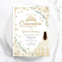 Champagne Ivory Rose Gold Quinceanera