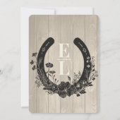 Champagne Ivory Rustikale Silhouette Hochzeit Einladung (Rückseite)