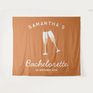 Champagne Junggeselinnen-Abschied Hintergrund Boho Wandteppich