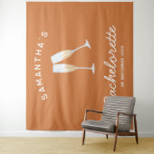 Champagne Junggeselinnen-Abschied Hintergrund Boho Wandteppich (Beispiel)