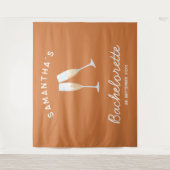 Champagne Junggeselinnen-Abschied Hintergrund Boho Wandteppich (Vorderseite)