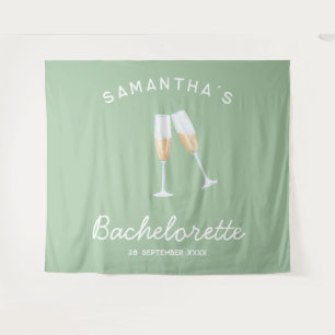 Champagne Junggeselinnen-Abschied Hintergrund Boho Wandteppich