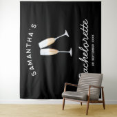 Champagne Junggeselinnen-Abschied Hintergrund Boho Wandteppich (Beispiel)