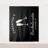 Champagne Junggeselinnen-Abschied Hintergrund Boho Wandteppich (Vorderseite)