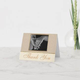 Champagne Lace Dankeschön Card Dankeskarte