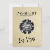 Champagne Las Vegas Passport Save the Date (Vorderseite)