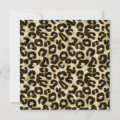 Champagne Leopard Geburtstagsparty Einladungen (Rückseite)