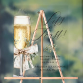 Champagne Let's Toast Winter Bridal Shower Welcome Acrylschild (Neutral)