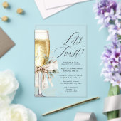 Champagne Let's Toast Winter Engagement Acryleinladungen (In Situ (Hochzeit))