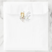 Champagne Let's Toast Winter Engagement Runder Aufkleber (Tasche)
