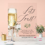 Champagne Let's Toast Winter Engagement Welcome Acrylschild (Hochzeit)
