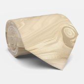 Champagne Light Brown Elegante Abstrakt Swirl Krawatte (Gerollt)