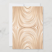 Champagne Light Brown Elegante Abstrakt Swirl Save The Date (Rückseite)