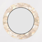 Champagne Light Brown Small Square Dekorative Etiketten (Design 2)