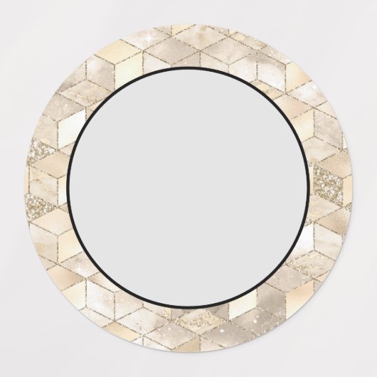 Champagne Light Brown Small Square Dekorative Etiketten (Design 1)