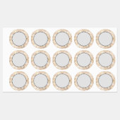 Champagne Light Brown Small Square Dekorative Etiketten (Blatt)