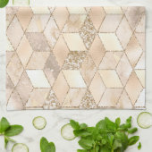 Champagne Light Brown Small Square Dekorative Geschirrtuch (Gefaltet)