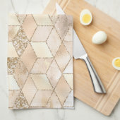 Champagne Light Brown Small Square Dekorative Geschirrtuch (Viertel Falte)
