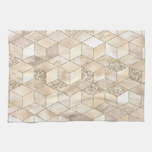 Champagne Light Brown Small Square Dekorative Geschirrtuch (Horizontal)