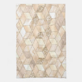 Champagne Light Brown Small Square Dekorative Geschirrtuch (Vertikal)